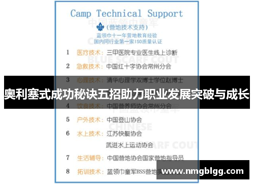 奥利塞式成功秘诀五招助力职业发展突破与成长
